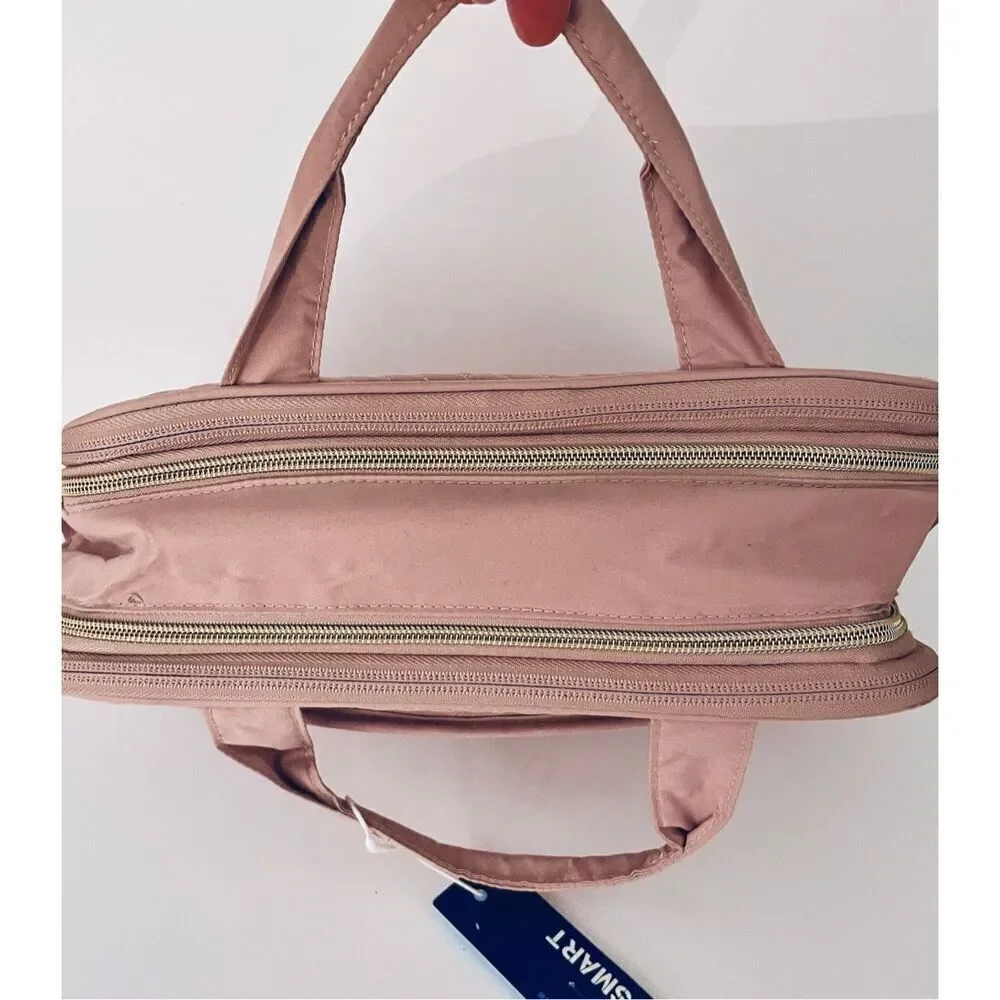 NWT BAGSMART Pink Toiletry Water-resistant Makeup Cosmetic Travel Organizer Bag